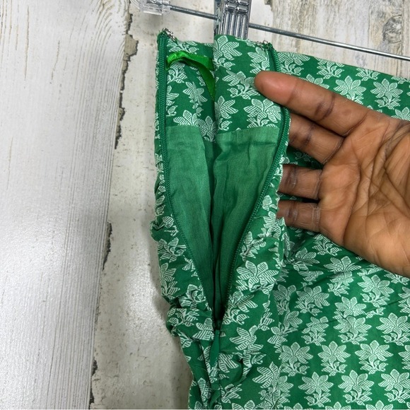 RHODE Green Asymmetric Felicity Scalloped Ruffle Skirt Women's Size 6 - Picture 7 of 13